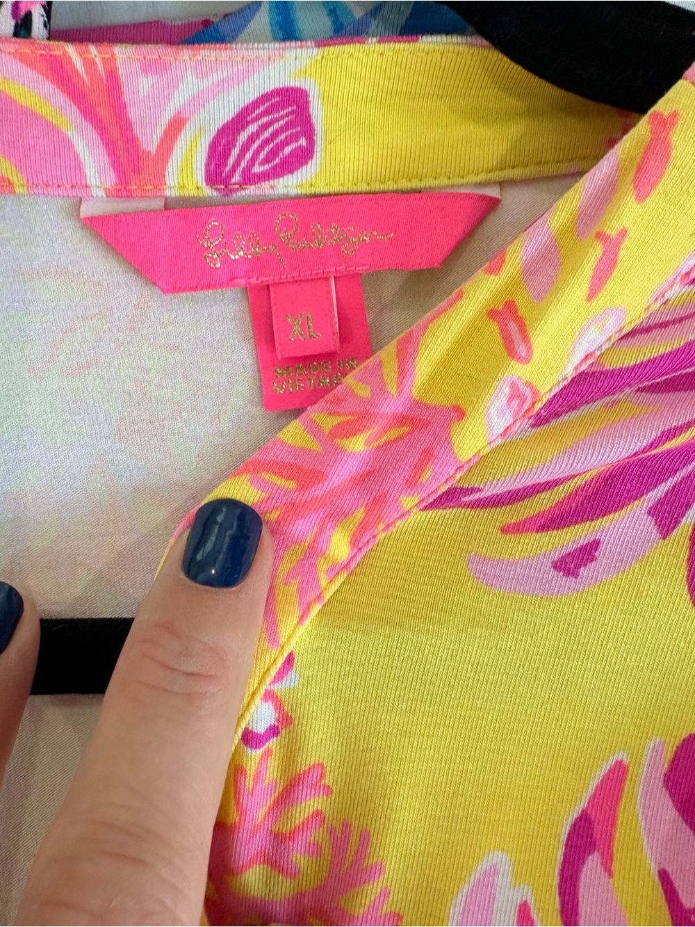 Lilly Pulitzer Folly Wrap Dress Calla Yellow Floral Coral Tropical Tiered XL